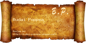 Budai Poppea névjegykártya