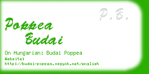 poppea budai business card